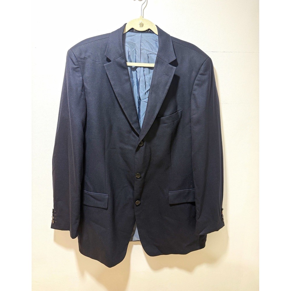 HUGO BOSS Mens Office Preppy Blazer Jacket Twill Suit 44L Work Evening Pockets